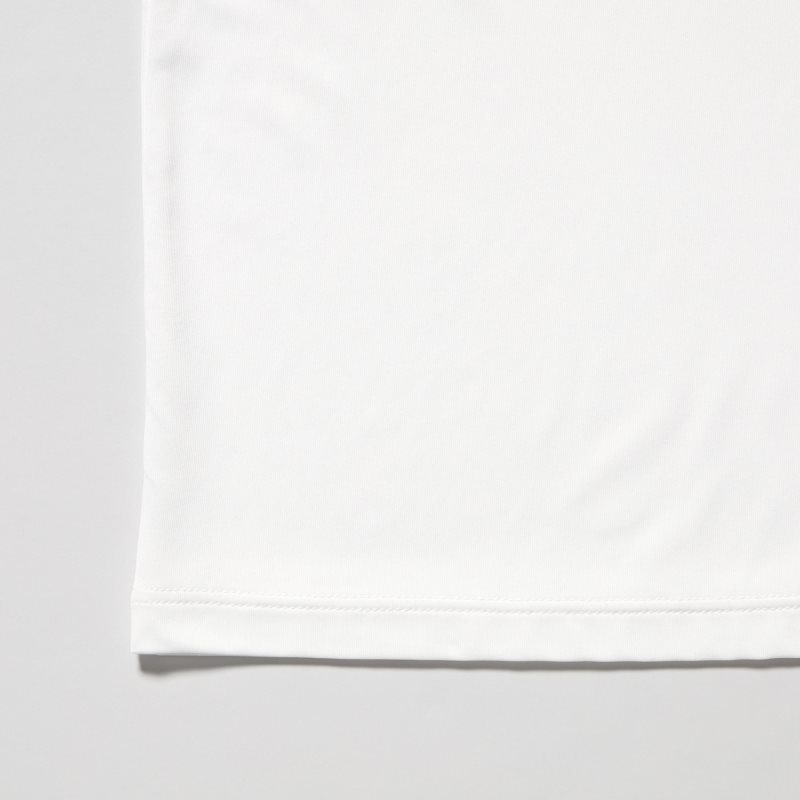 T Shirts Uniqlo Airism V-neck Short-sleeve Homme Blanche | 1177025