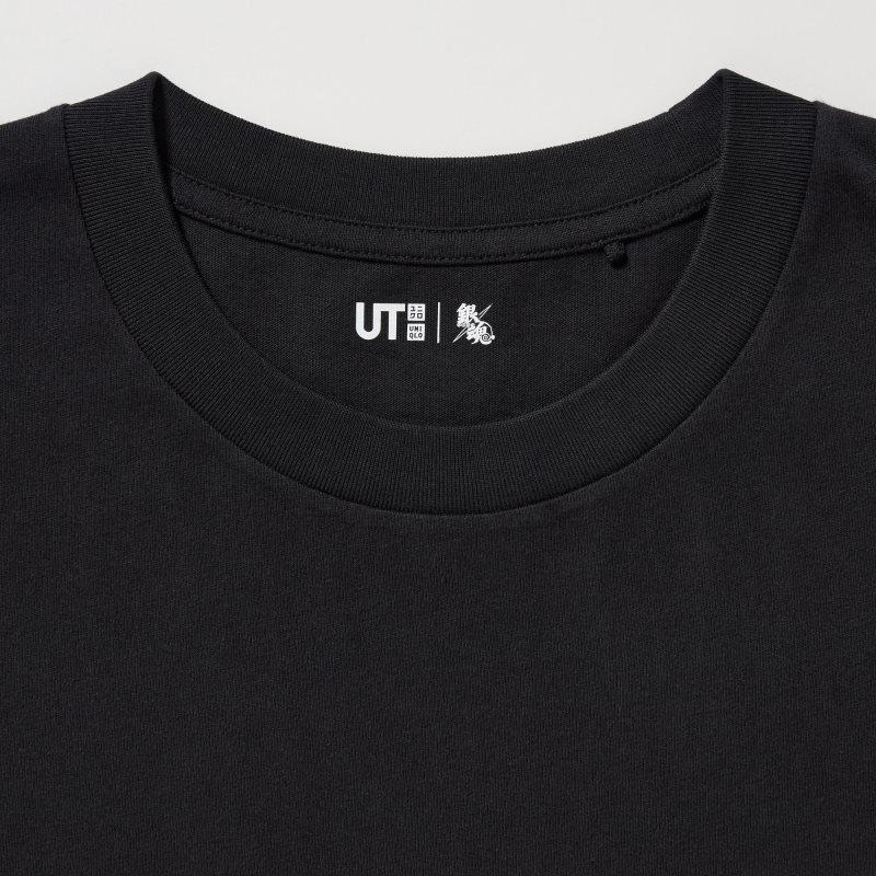 T Shirts Uniqlo Anime Gintama Ut Short-sleeve Graphic Homme Noir | 7760523