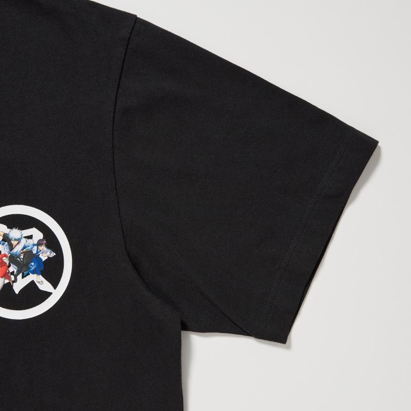 T Shirts Uniqlo Anime Gintama Ut Short-sleeve Graphic Homme Noir | 7760523