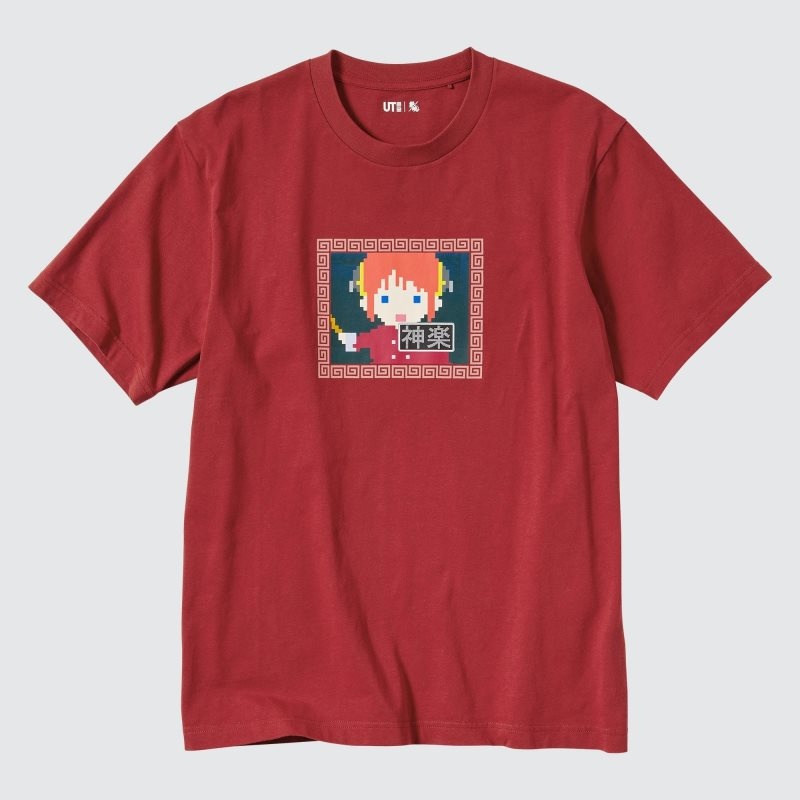 T Shirts Uniqlo Anime Gintama Ut Short-sleeve Graphic Homme Rouge | 8472662