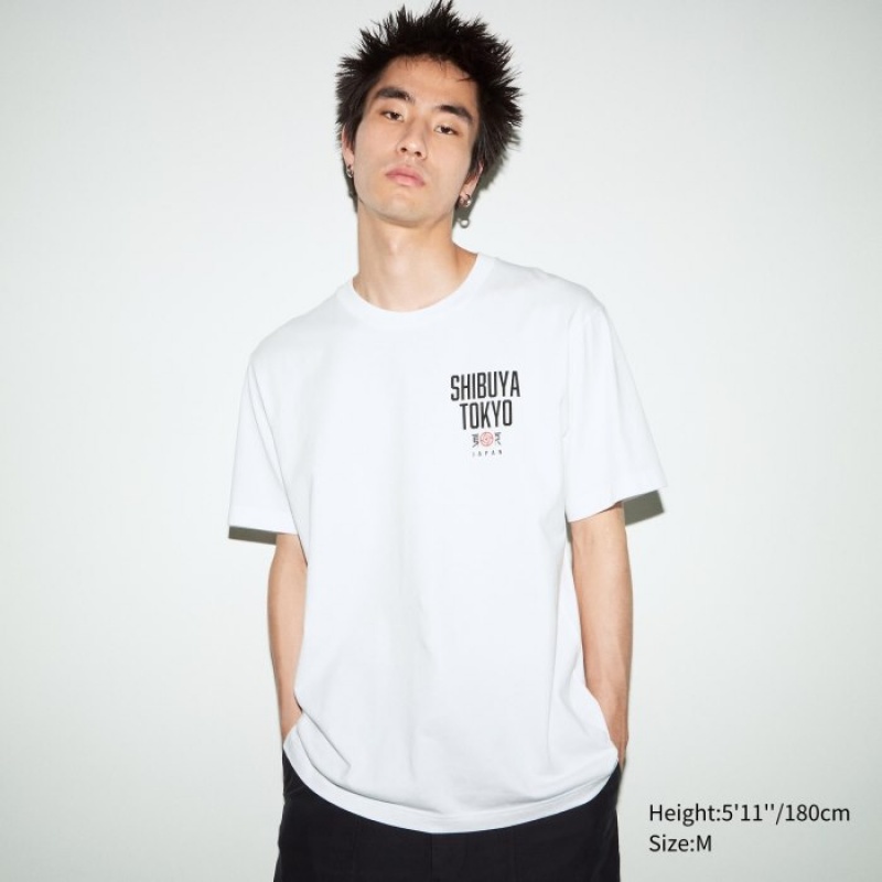 T Shirts Uniqlo Anime JUJUTSU KAISEN Season 2 UT Short-Sleeve Femme Blanche | 3372103