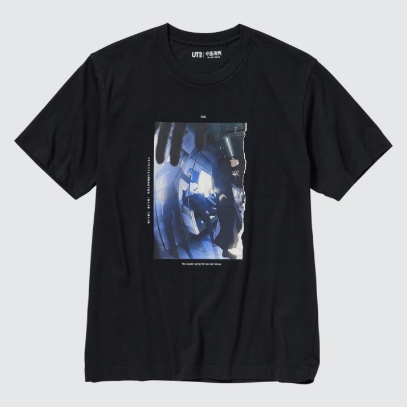 T Shirts Uniqlo Anime JUJUTSU KAISEN Season 2 UT Short-Sleeve Femme Noir | 2826482