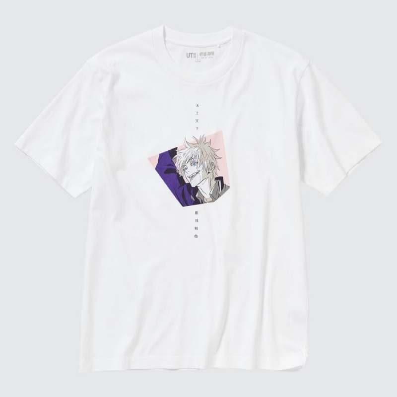 T Shirts Uniqlo Anime JUJUTSU KAISEN Season 2 UT Short-Sleeve Femme Blanche | 3137365