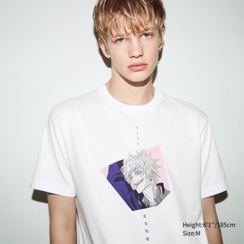 T Shirts Uniqlo Anime JUJUTSU KAISEN Season 2 UT Short-Sleeve Femme Blanche | 3137365