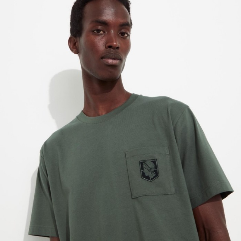 T Shirts Uniqlo Attack on Titan UT Short-Sleeve Femme Vert | 8976125