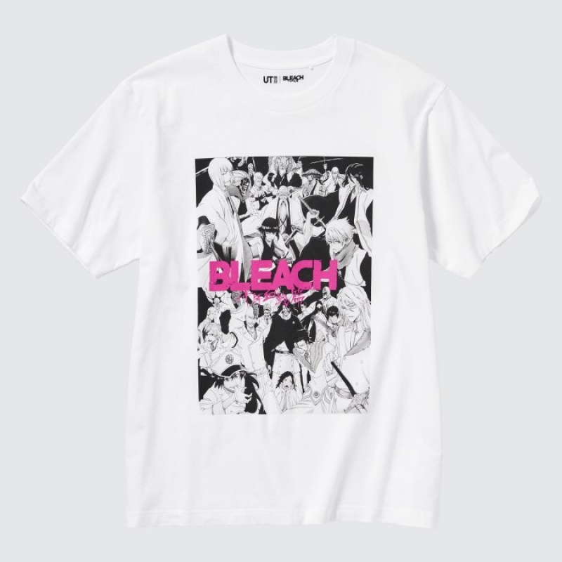 T Shirts Uniqlo BLEACH: Thousand-Year Blood War UT Short-Sleeve Femme Blanche | 4350003