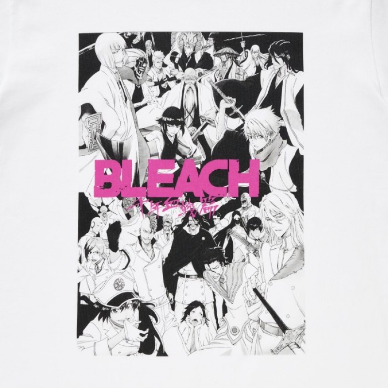 T Shirts Uniqlo BLEACH: Thousand-Year Blood War UT Short-Sleeve Femme Blanche | 4350003