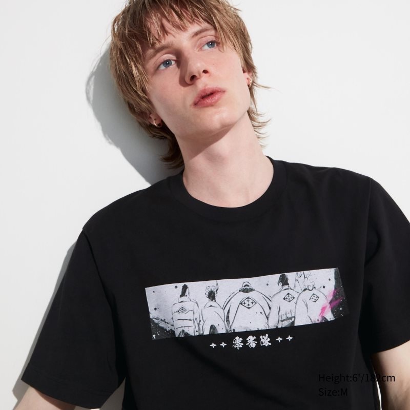 T Shirts Uniqlo Bleach: Thousand-year Blood War Ut Short-sleeve Graphic Homme Noir | 8355444