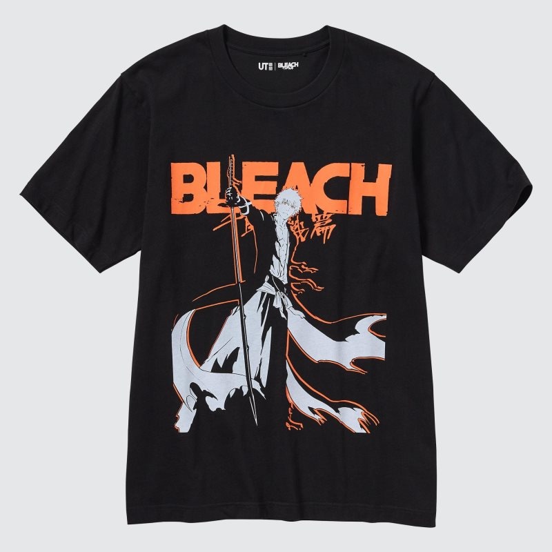 T Shirts Uniqlo Bleach: Thousand-year Blood War Ut Short-sleeve Graphic Homme Noir | 4374373