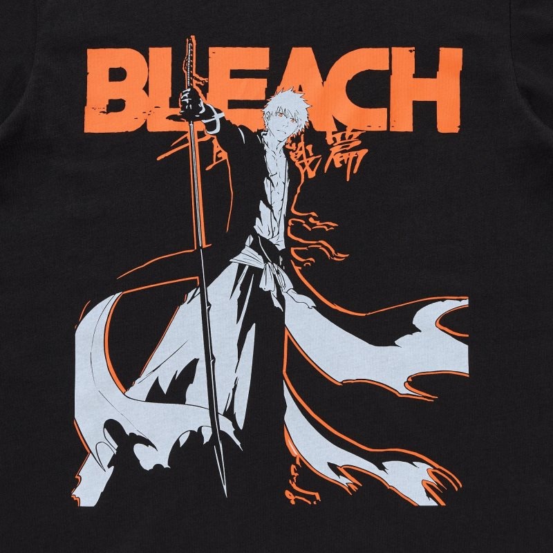 T Shirts Uniqlo Bleach: Thousand-year Blood War Ut Short-sleeve Graphic Homme Noir | 4374373