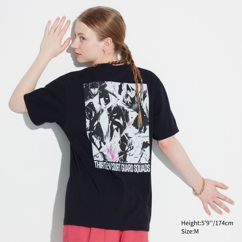 T Shirts Uniqlo Bleach: Thousand-year Blood War Ut Short-sleeve Graphic Homme Noir | 100612