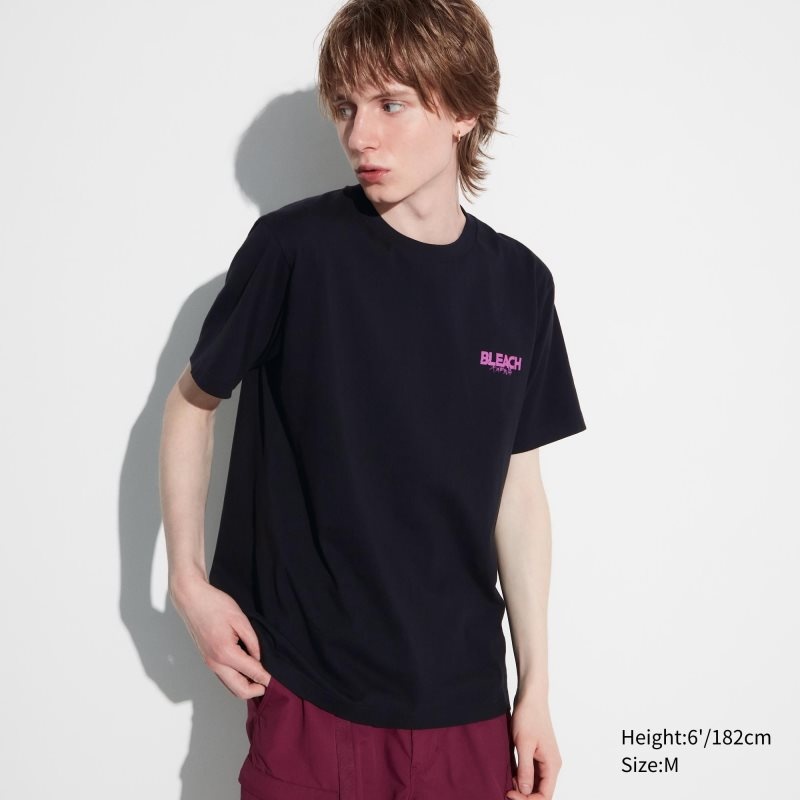 T Shirts Uniqlo Bleach: Thousand-year Blood War Ut Short-sleeve Graphic Homme Noir | 100612