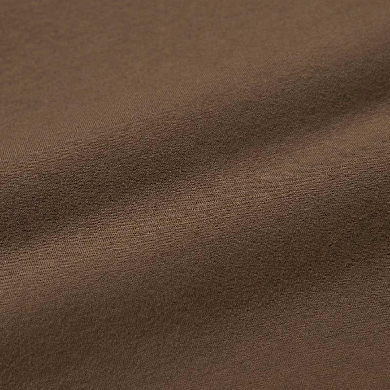 T Shirts Uniqlo Brushed Cotton Turtleneck Long-sleeve Homme Marron | 9737924