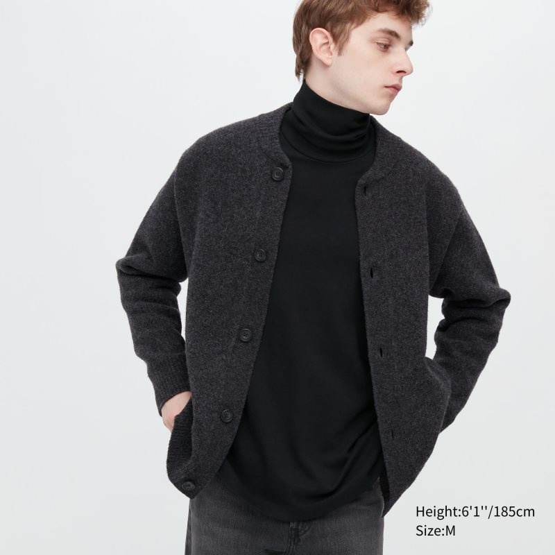 T Shirts Uniqlo Brushed Cotton Turtleneck Long-sleeve Homme Noir | 9608568