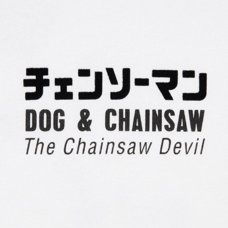 T Shirts Uniqlo Chainsaw Man × Kosuke Kawamura Short Sleeve Ut Oversized Homme Blanche | 8952810