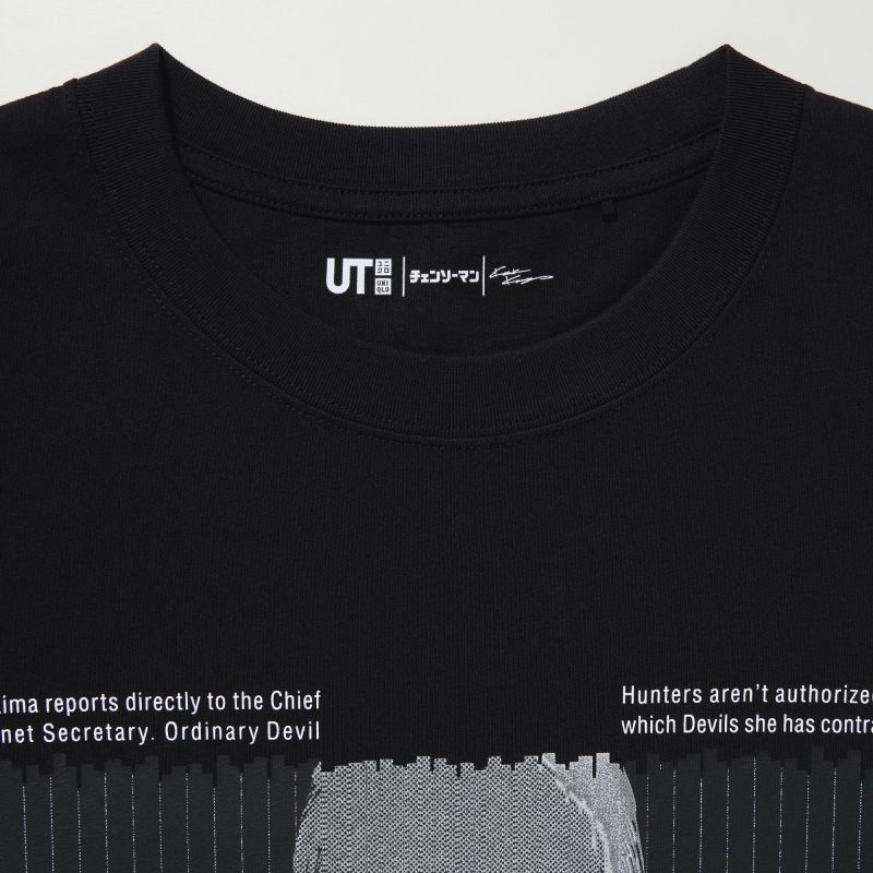 T Shirts Uniqlo Chainsaw Man × Kosuke Kawamura Short Sleeve Ut Oversized Homme Noir | 6918882