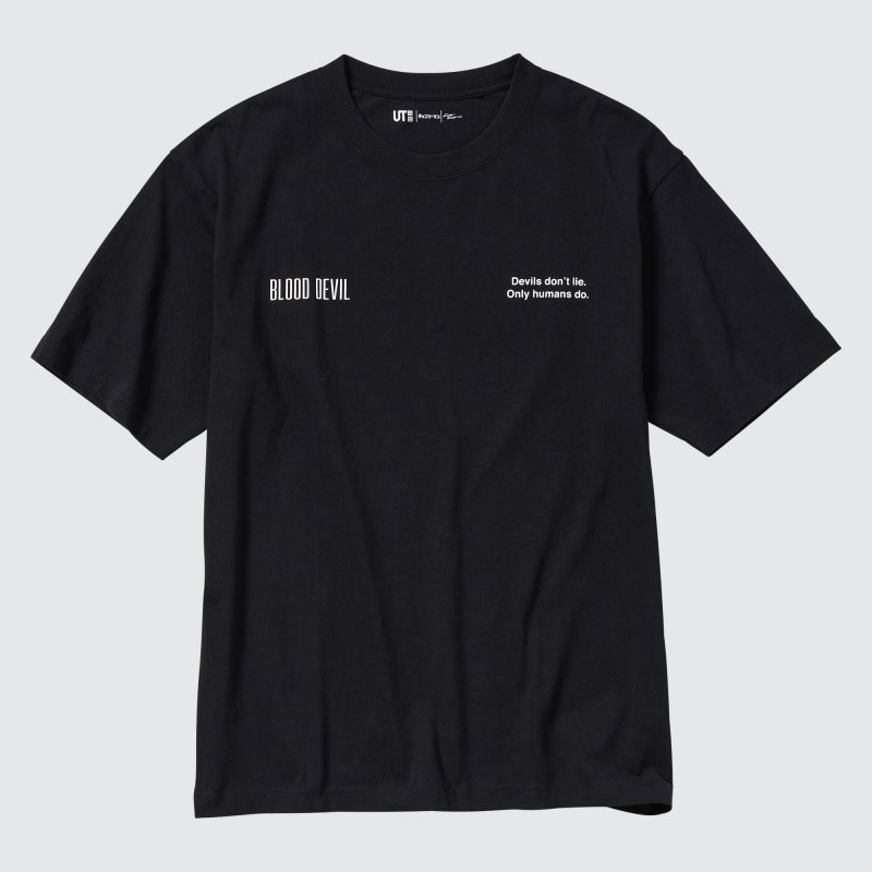 T Shirts Uniqlo Chainsaw Man × Kosuke Kawamura Short Sleeve Ut Oversized Homme Noir | 7836617