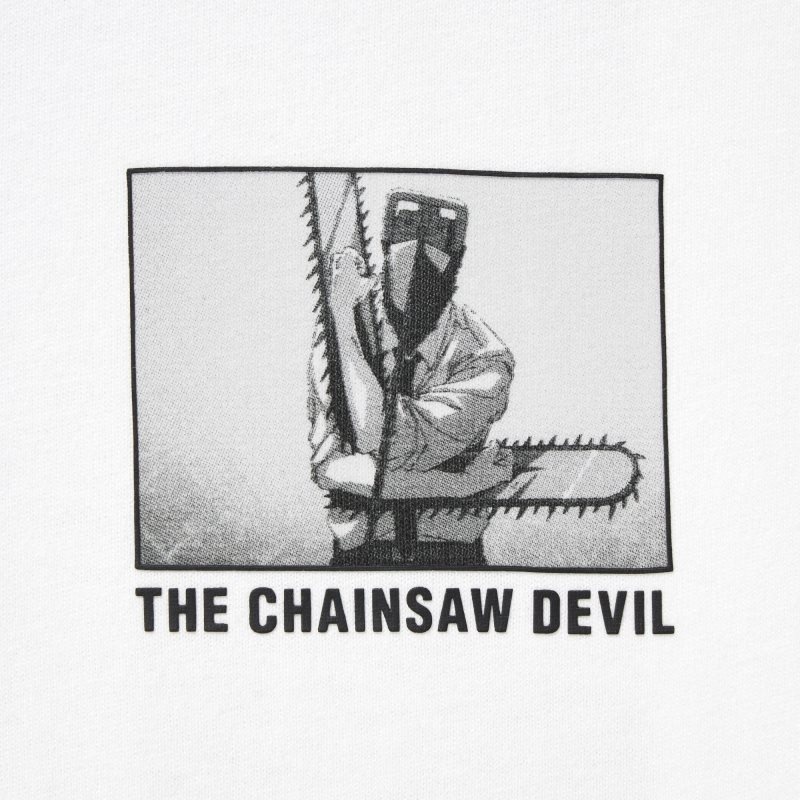 T Shirts Uniqlo Chainsaw Man × Kosuke Kawamura Short Sleeve Ut Oversized Homme Blanche | 3310935