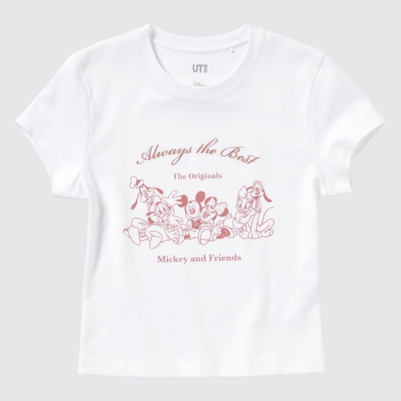 T Shirts Uniqlo Collection UT Short-Sleeve Femme Blanche | 7881980