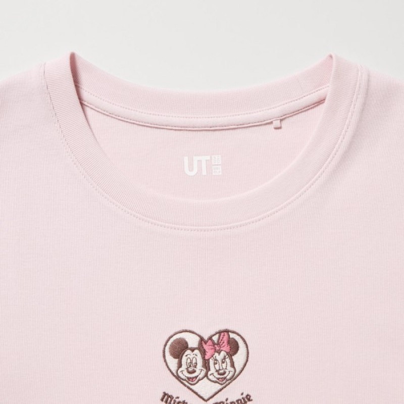 T Shirts Uniqlo Collection UT Short-Sleeve Femme Rose | 4670857
