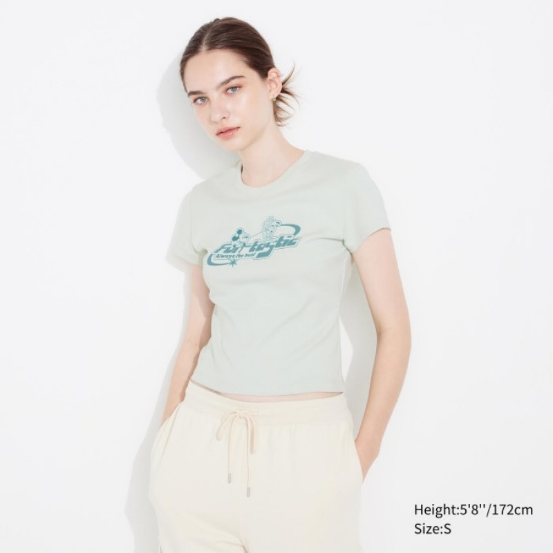 T Shirts Uniqlo Collection UT Short-Sleeve Femme Vert | 5855192