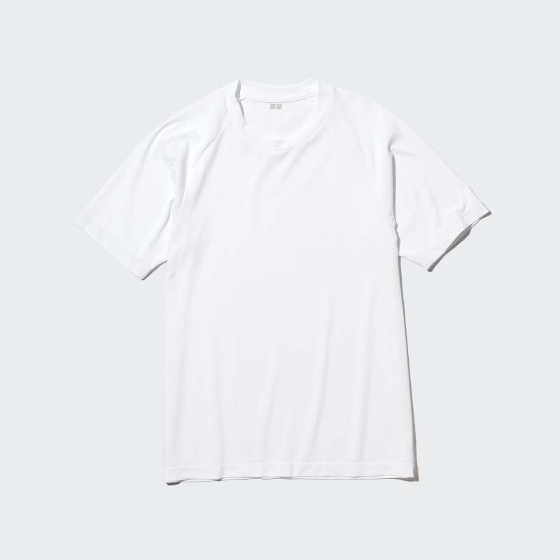 T Shirts Uniqlo DRY-EX Crew Neck Short-Sleeve Printed Homme Blanche | 4645557