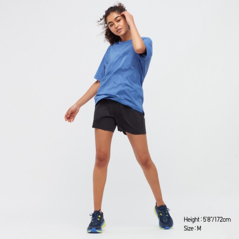 T Shirts Uniqlo DRY-EX Crew Neck Short-Sleeve Printed Femme Blanche | 7103860