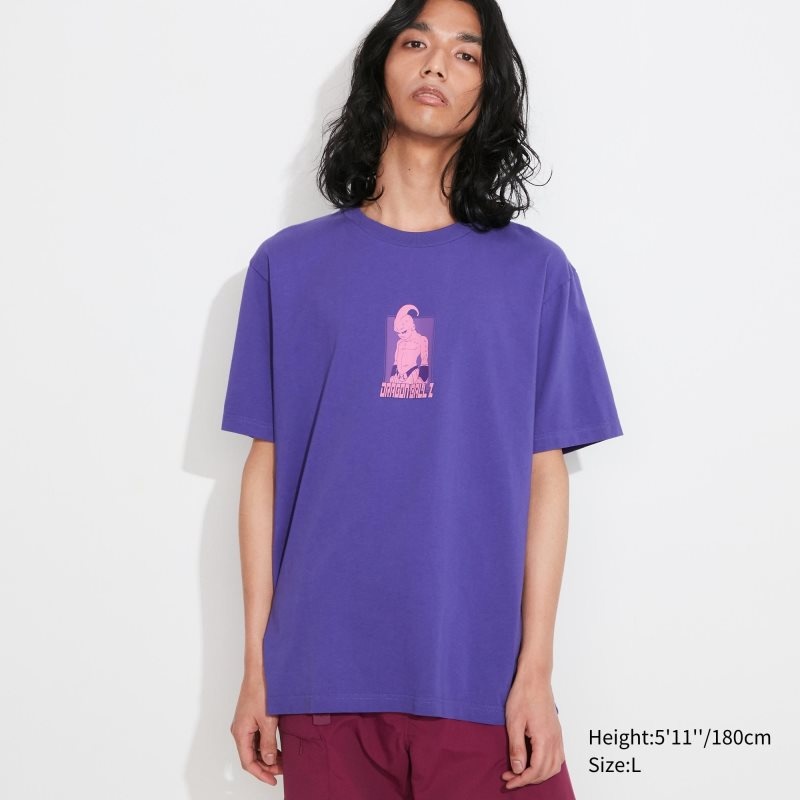T Shirts Uniqlo Dragon Ball Ut Short-sleeve Graphic Homme Violette | 5894901