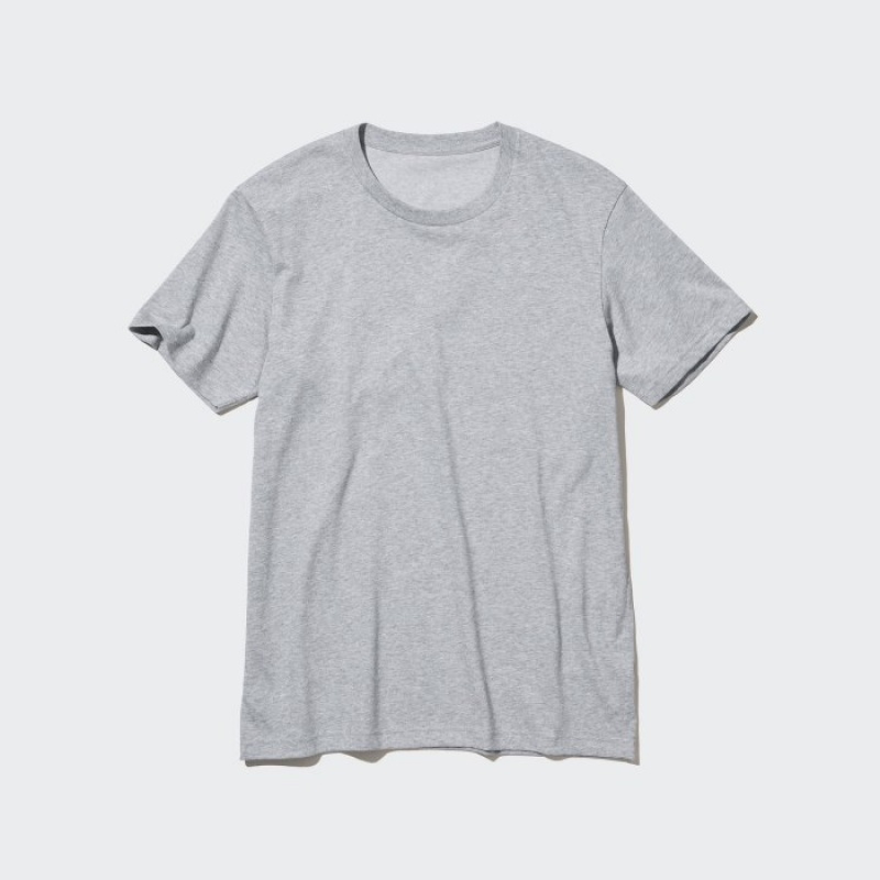 T Shirts Uniqlo Dry Color Crew Neck Short-Sleeve Femme Violette | 3635931