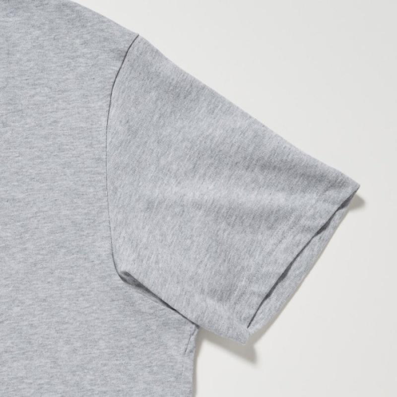 T Shirts Uniqlo Dry Color Crew Neck Short-Sleeve Femme Violette | 3635931
