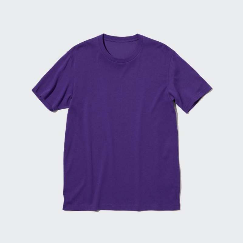 T Shirts Uniqlo Dry Color Crew Neck Short-Sleeve Femme Blanche | 8098364
