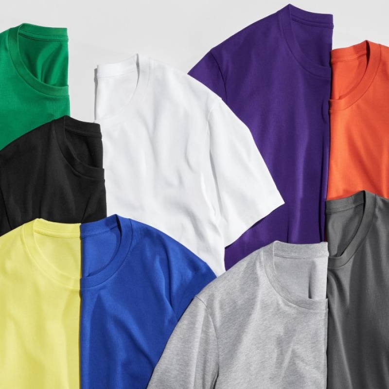 T Shirts Uniqlo Dry Color Crew Neck Short-Sleeve Femme Grise | 5197115