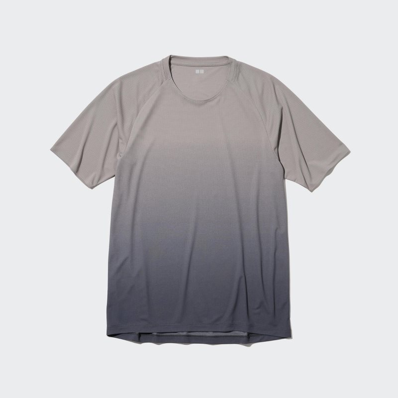 T Shirts Uniqlo Dry-ex Crew Neck Short-sleeve Lightweight Homme Grise | 1615627