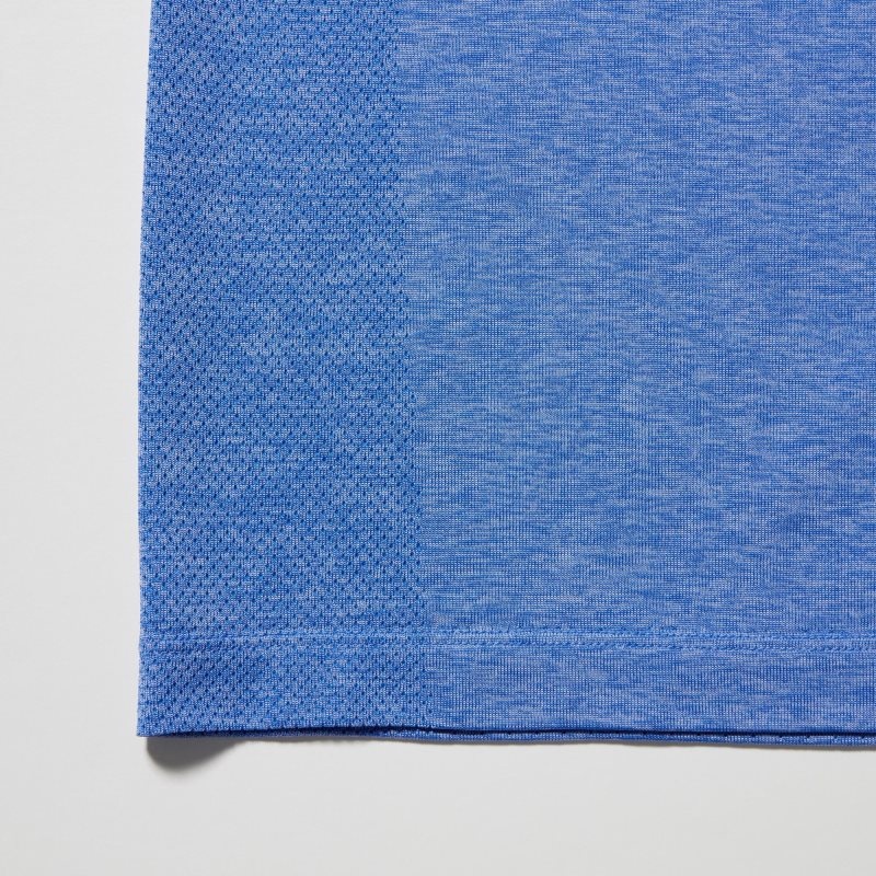 T Shirts Uniqlo Dry-ex Crew Neck Short-sleeve Homme Bleu | 5264402
