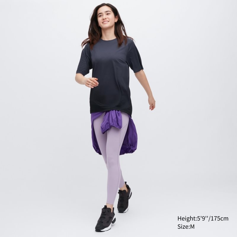 T Shirts Uniqlo Dry-ex Crew Neck Short-sleeve Lightweight Homme Grise | 9052728
