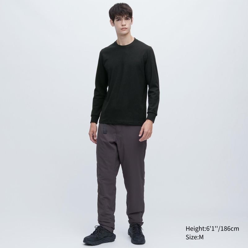 T Shirts Uniqlo HEATTECH Ultra Warm Crew Neck Long-Sleeve Homme Noir | 5883590