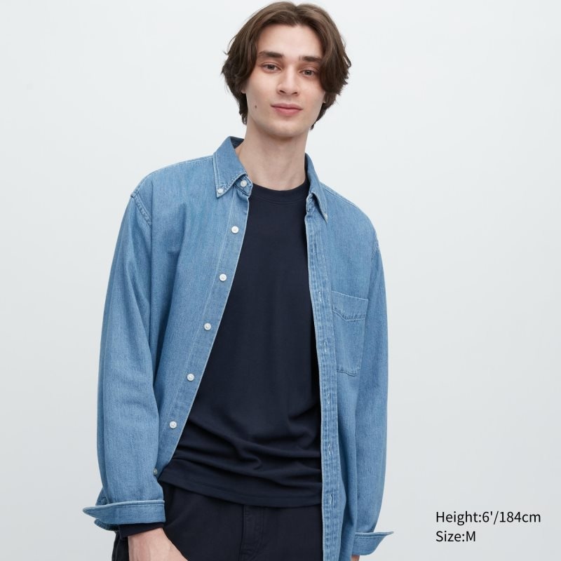 T Shirts Uniqlo HEATTECH Ultra Warm Crew Neck Long-Sleeve Homme Bleu Marine | 2404801