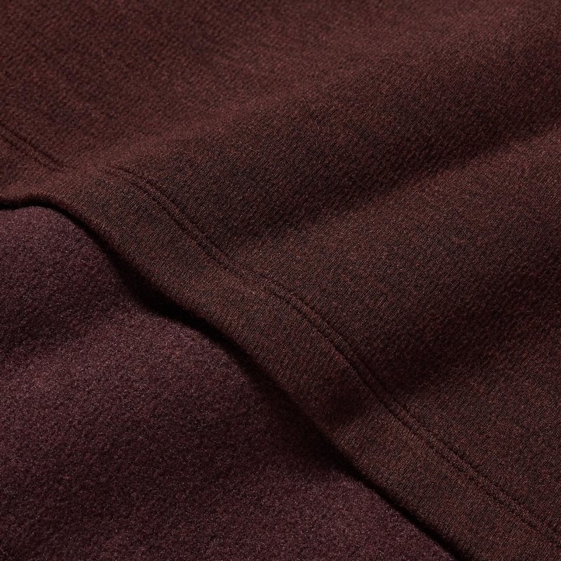 T Shirts Uniqlo HEATTECH Ultra Warm Crew Neck Long-Sleeve Homme Bordeaux | 7009058