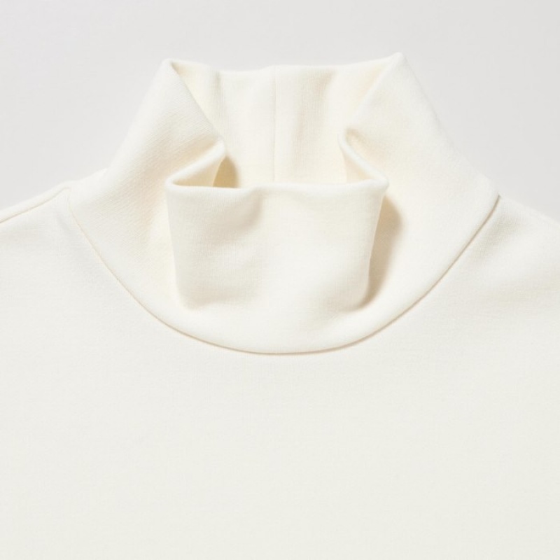 T Shirts Uniqlo HEATTECH Ultra Warm High Neck Femme Blanche | 445262