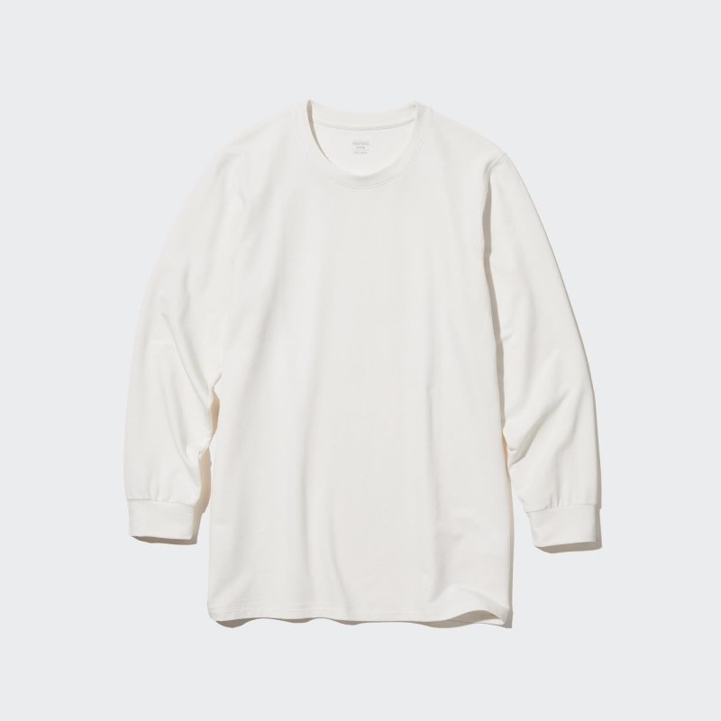T Shirts Uniqlo Heattech Cotton Crew Neck Extra Warm Homme Blanche | 3894463