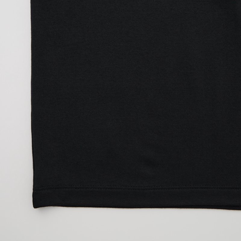 T Shirts Uniqlo Heattech Crew Neck Short Sleeve Homme Noir | 3024959