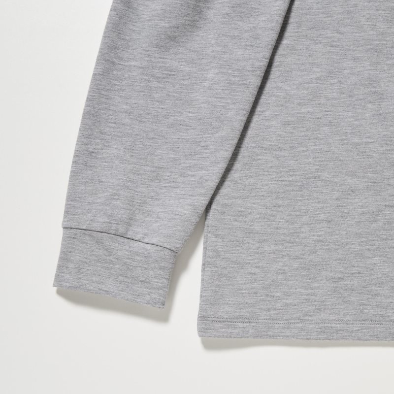 T Shirts Uniqlo Heattech Extra Warm Cotton Crew Neck Homme Grise | 8162111