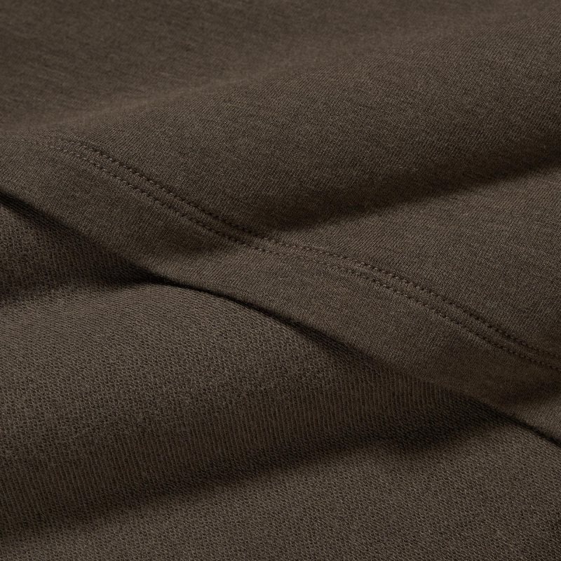 T Shirts Uniqlo Heattech Extra Warm Cotton Crew Neck Homme Marron | 8237169