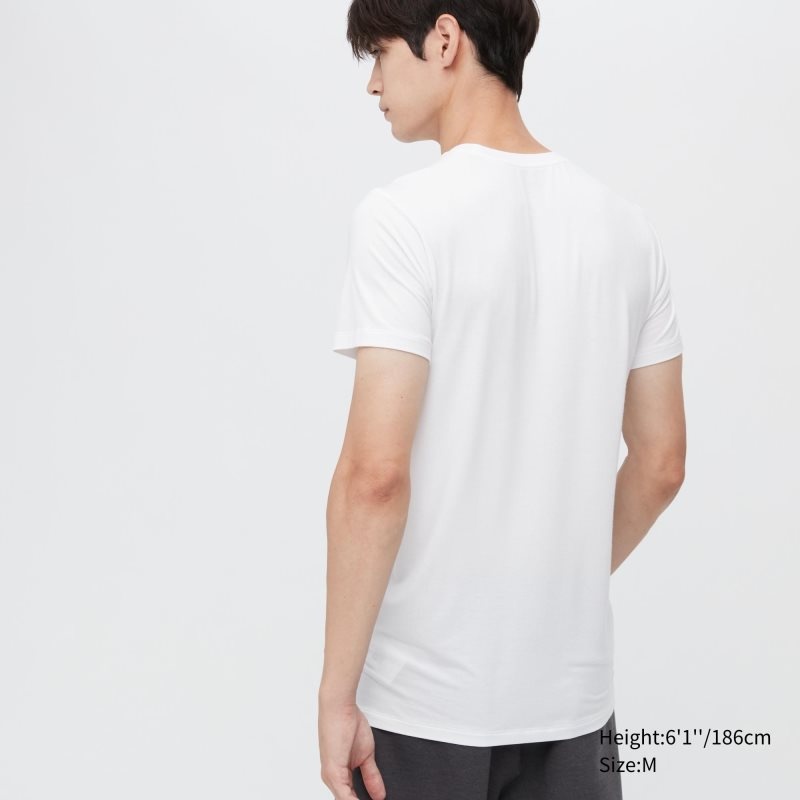 T Shirts Uniqlo Heattech Short Sleeve Homme Blanche | 1742961
