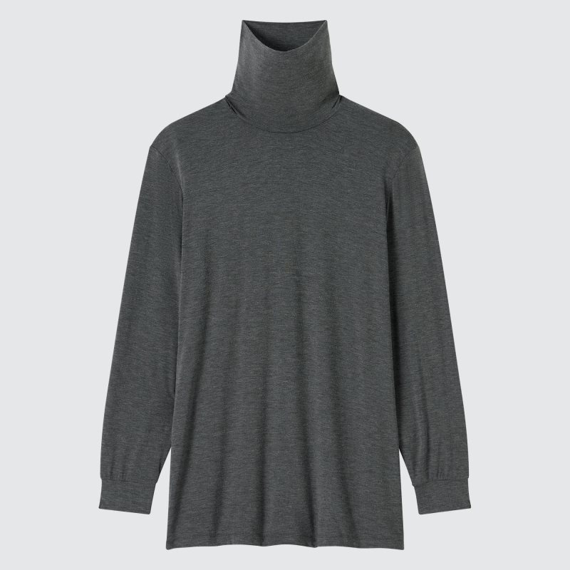 T Shirts Uniqlo Heattech Turtleneck Homme Noir | 6884113