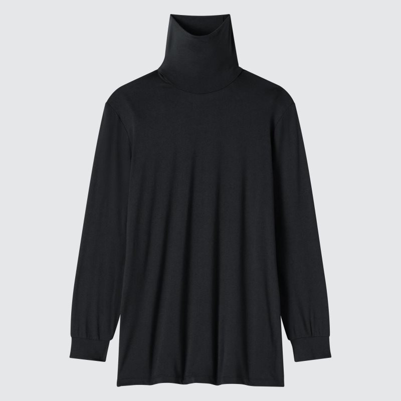 T Shirts Uniqlo Heattech Turtleneck Homme Noir | 6884113