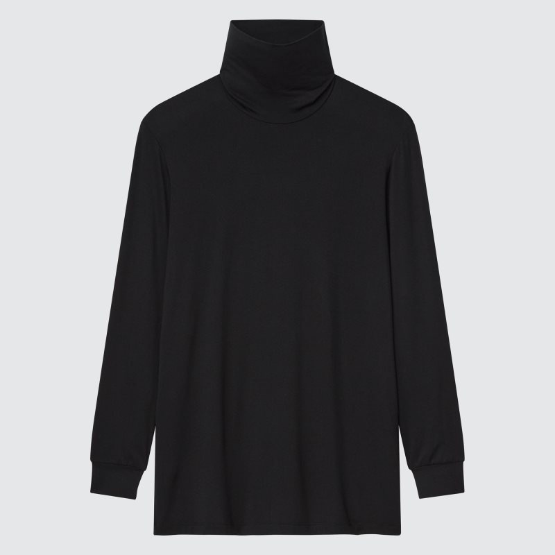 T Shirts Uniqlo Heattech Turtleneck Homme Noir | 2036293