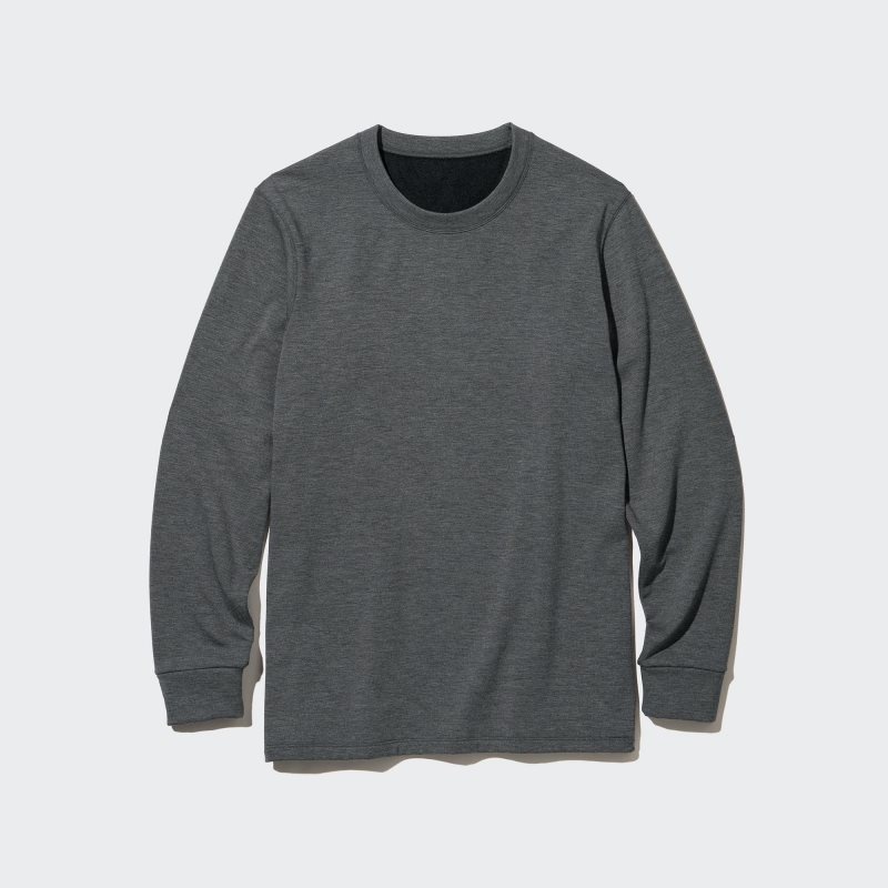 T Shirts Uniqlo Heattech Ultra Warm Crew Neck Homme Grise | 9613969