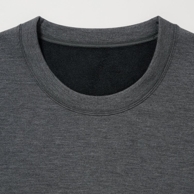 T Shirts Uniqlo Heattech Ultra Warm Crew Neck Homme Grise | 9613969
