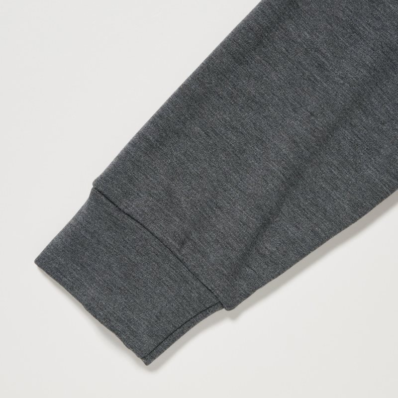 T Shirts Uniqlo Heattech Ultra Warm Crew Neck Homme Grise | 9613969